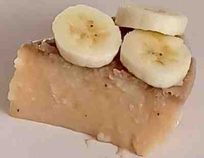 A piece of banana yogurt cake