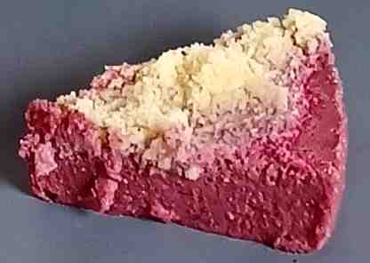 A piece of honeyberry yogurt cake