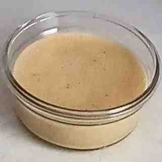 pour the cake mix in glass dish