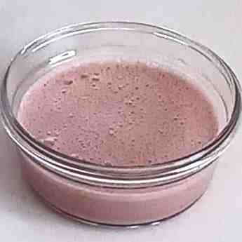 pour the cake mix in glass dish